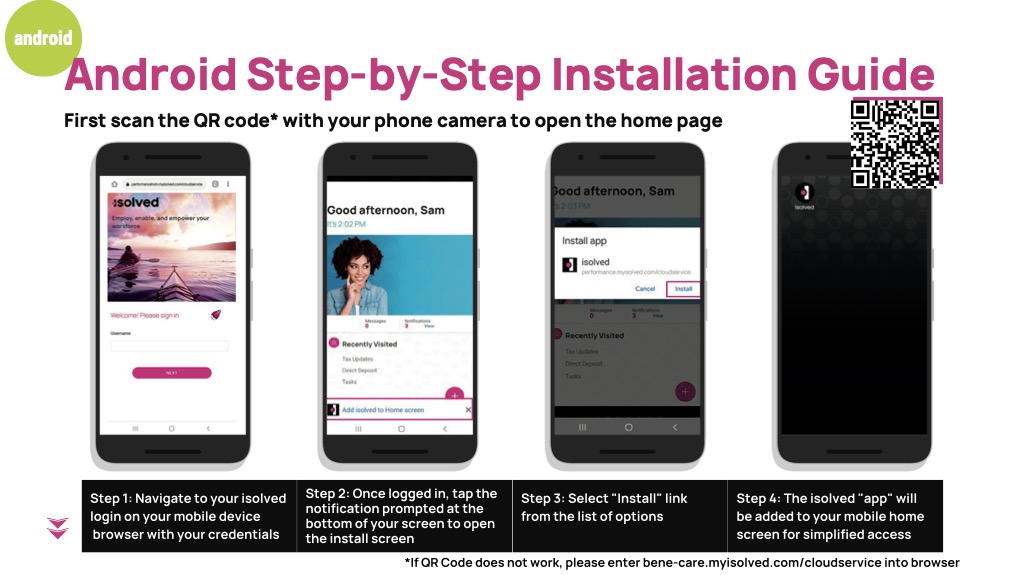 Android Mobile Download Instructions