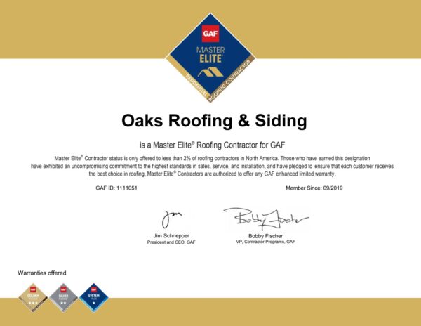 GAF Certificate